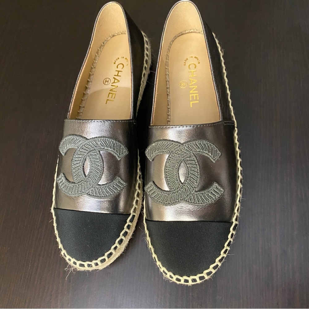 Chanel espadrille flats size 39